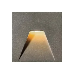 LED inbouw wandlamp Space, grijs, 10x10 cm