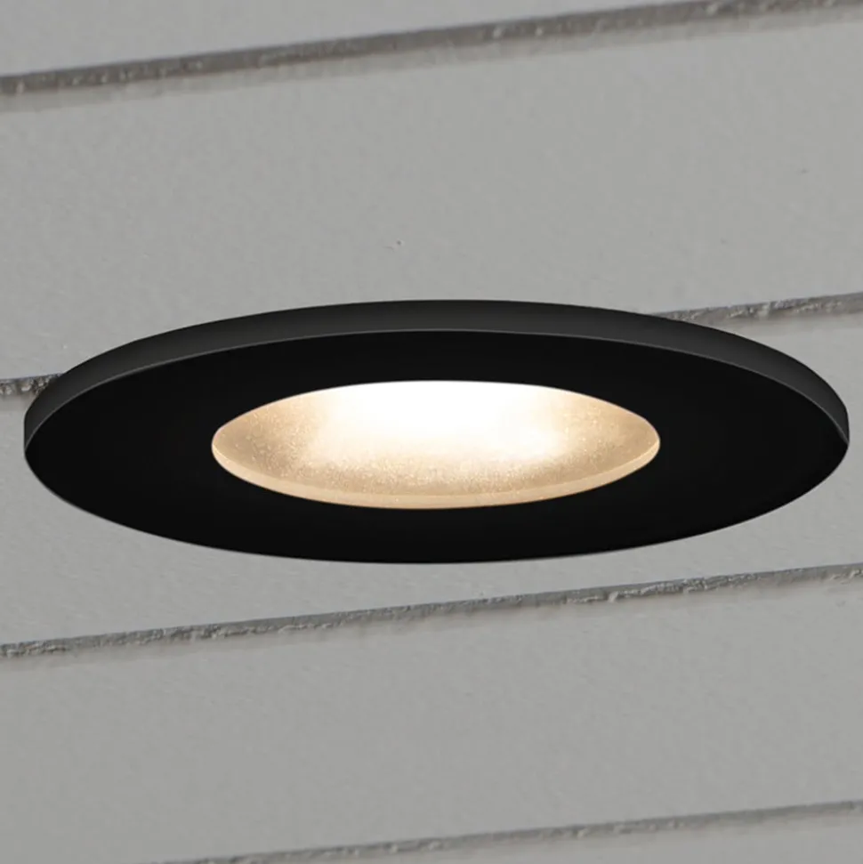LED inbouwlamp 7875, plafond buiten zwart