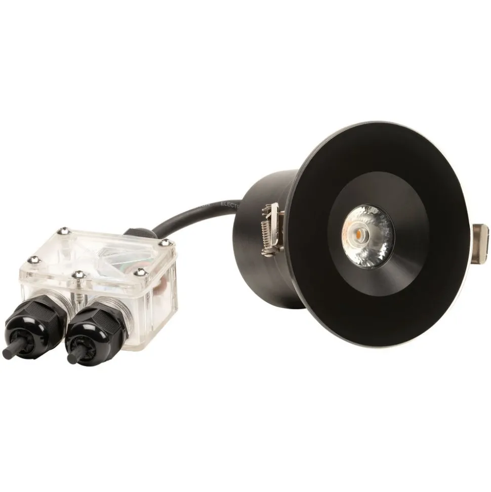LED inbouwlamp 7875, plafond buiten zwart