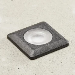 LED inbouwlamp Aldo hoekig zwart/helder 3.000K