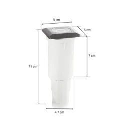 LED inbouwlamp Aldo hoekig zwart/helder 3.000K