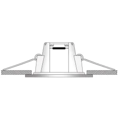 LED inbouwlamp Holstein IP65, 116° star, staal