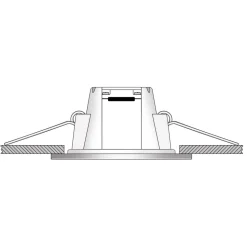 LED inbouwlamp Holstein IP65, 116° star, wit