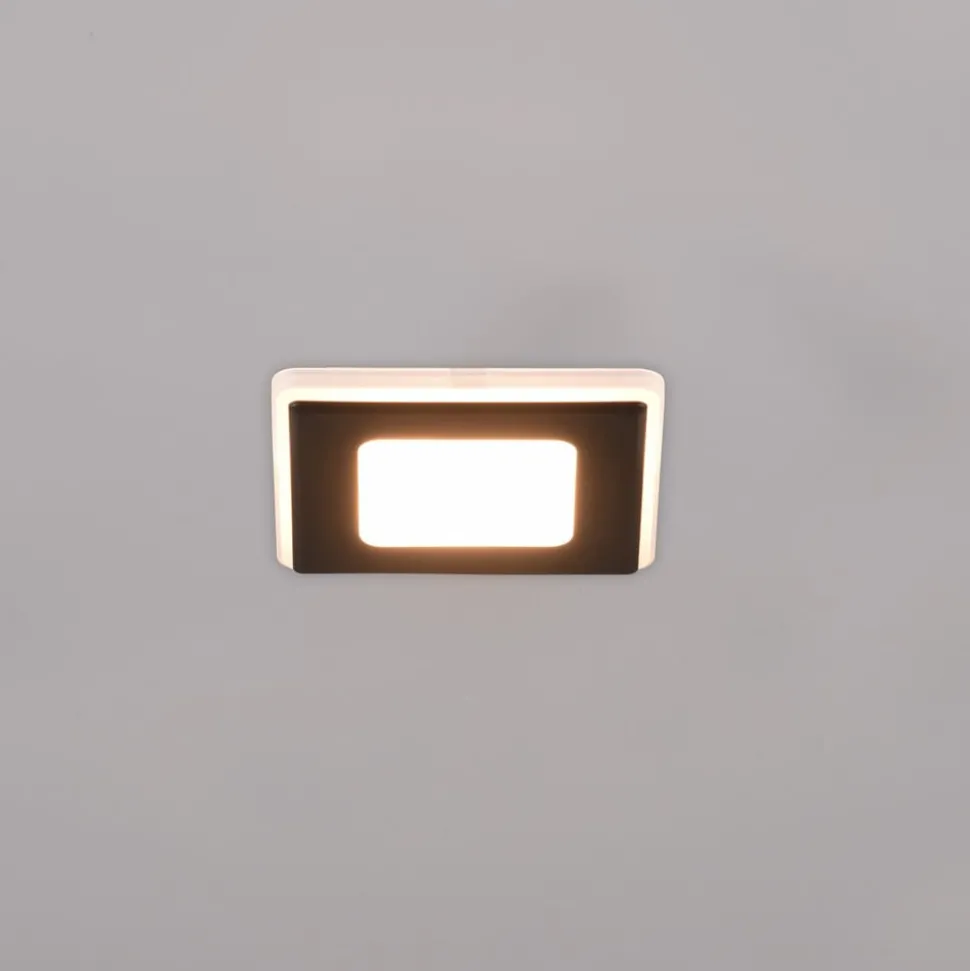 LED inbouwlamp Nimbus IP44 8,5x8,5cm 830 zwart