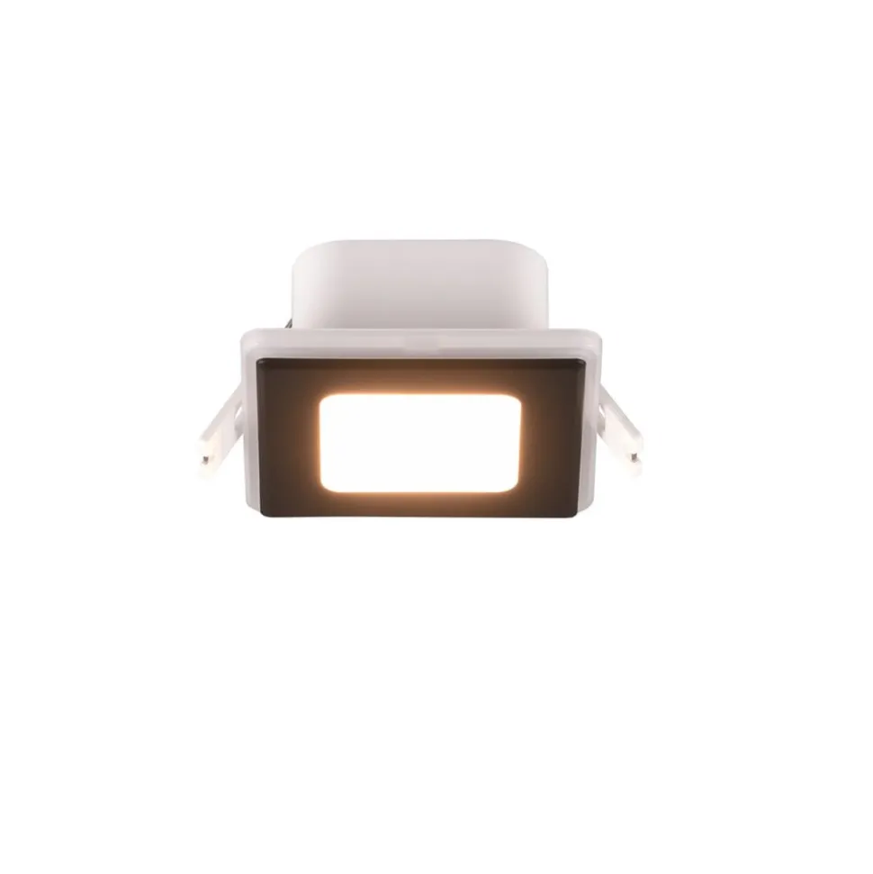 LED inbouwlamp Nimbus IP44 8,5x8,5cm 830 zwart