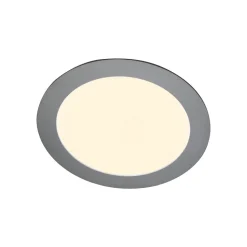 LED inbouwpaneel Justus, Ø 14,5 cm, zilver, IP44