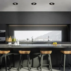 LED inbouwspot 7602 3er IP65 3.000 K zwart