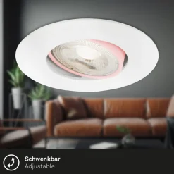 LED inbouwspot 7602 3er IP65 3.000 K wit