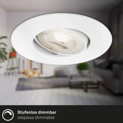 LED inbouwspot 7602 3er IP65 3.000 K wit