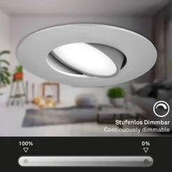 LED inbouwspot 7597 3er IP65 4.000 K mat chroom