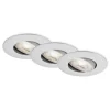 LED inbouwspot 7602 3er IP65 3.000 K mat chroom