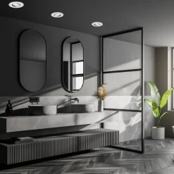 LED inbouwspot 7602 3er IP65 3.000 K mat chroom