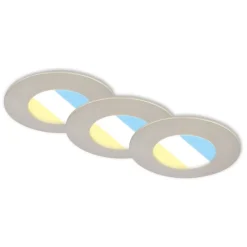 LED inbouwspot 7598 3er-set CTS mat nikkel