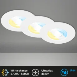 LED inbouwspot 7605 IP44 3 per set CTS wit