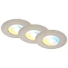 LED inbouwspot 7605 IP44 3 per set CTS mat nikkel