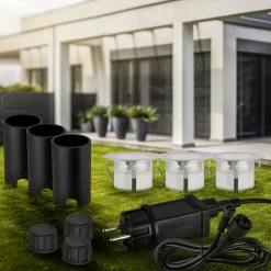 LED inbouwspot 3916032 IP67 12 V 3-delige startset Ø 4,5cm pot