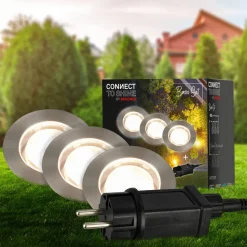 LED inbouwspot 3916032 IP67 12 V 3-delige startset Ø 4,5cm pot