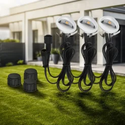 LED inbouwspot 3923034, IP65, 12 V, 3-spot verlenging Ø 3,5 cm