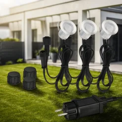 LED inbouwspot 3912032 IP67 12V 3x startersset Ø3cm roestvrij staal