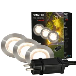 LED inbouwspot 3914032 IP67 12V 3xstarter set 4,5cm roestvrij staal