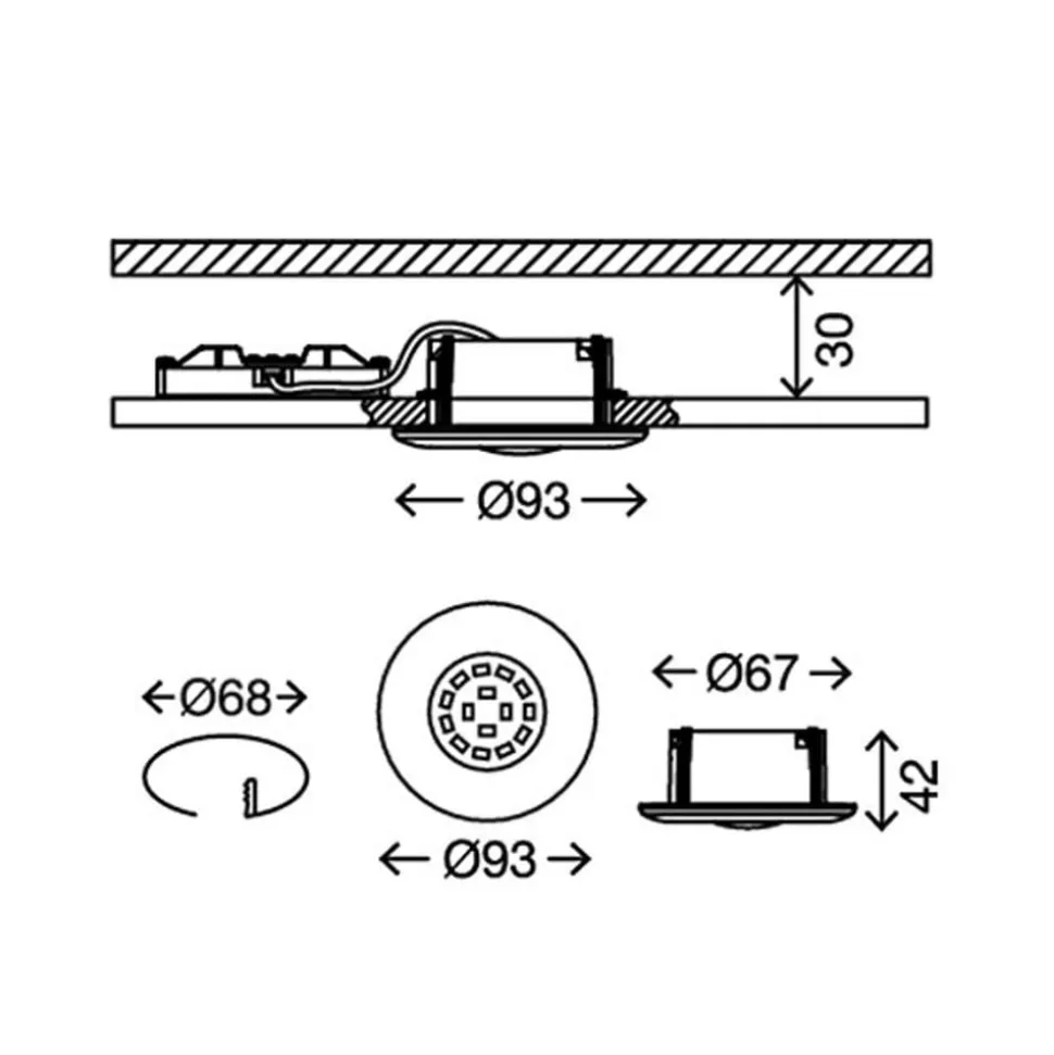 LED inbouwspot Attach One, wit, IP65
