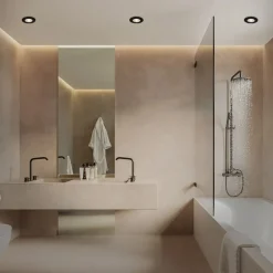 LED inbouwspot Kulana zwart set van 3 IP65