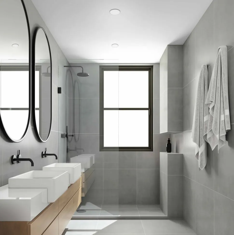 LED inbouwspot Plat, wit, set van 3, 3.000K