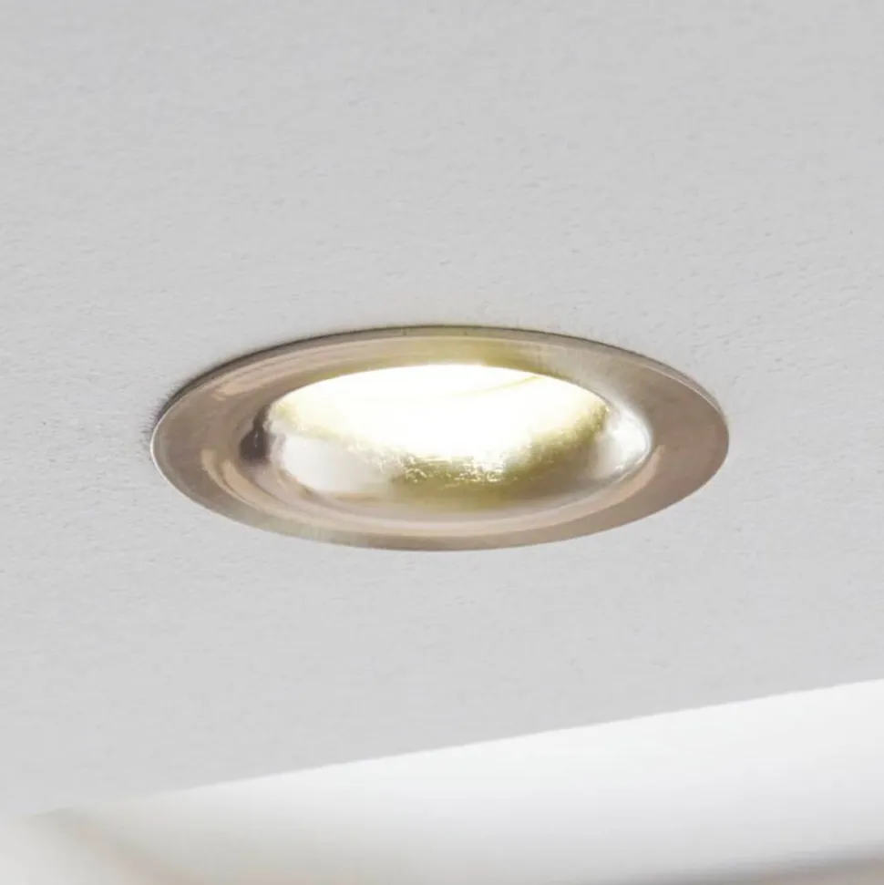 LED inbouwspot Saliceto rond stijf 2.700K nikkel