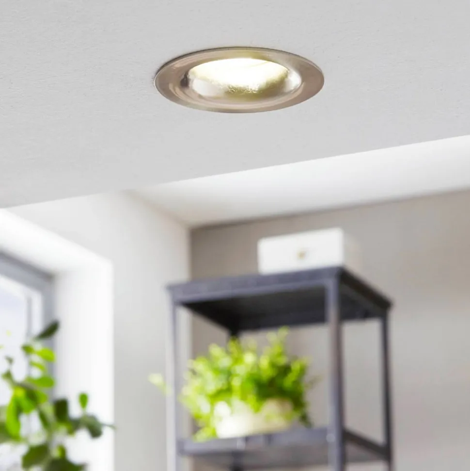 LED inbouwspot Saliceto rond stijf 2.700K nikkel