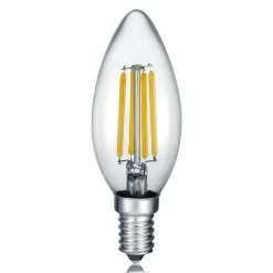 LED kaars E14 4W filament, 2.700K Switch dimmer