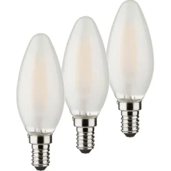 LED kaars E14 4W 2.700K 3 per set 470lm mat