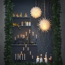 LED kaars Flame Stripe beige 15cm echte was op batterijen