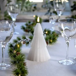 LED kaars Flamme Grany, wit, 18 cm, echte was, werkt op batterijen