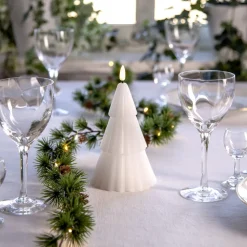 LED kaars Flamme Grany, wit, 18 cm, echte was, werkt op batterijen