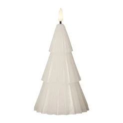 LED kaars Flamme Grany, wit, 18 cm, echte was, werkt op batterijen