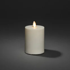 LED kaars IP44 crème wit glad Hoogte 13cm