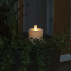 LED kaars IP44 crème wit glad Hoogte 13cm