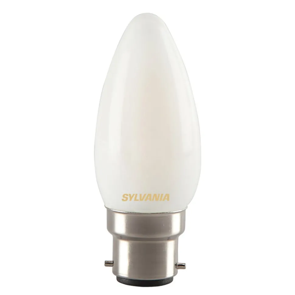 LED kaarslamp B22 4,5W 827 mat