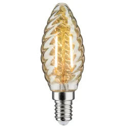 LED kaarslamp E14 4,7 goud gedraaid dimbaar