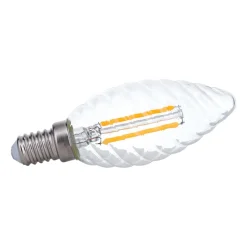 LED kaarslamp E14 3W 2.700 K filament gedraaid