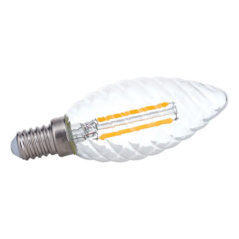 LED kaarslamp E14 3W 2.700 K filament gedraaid