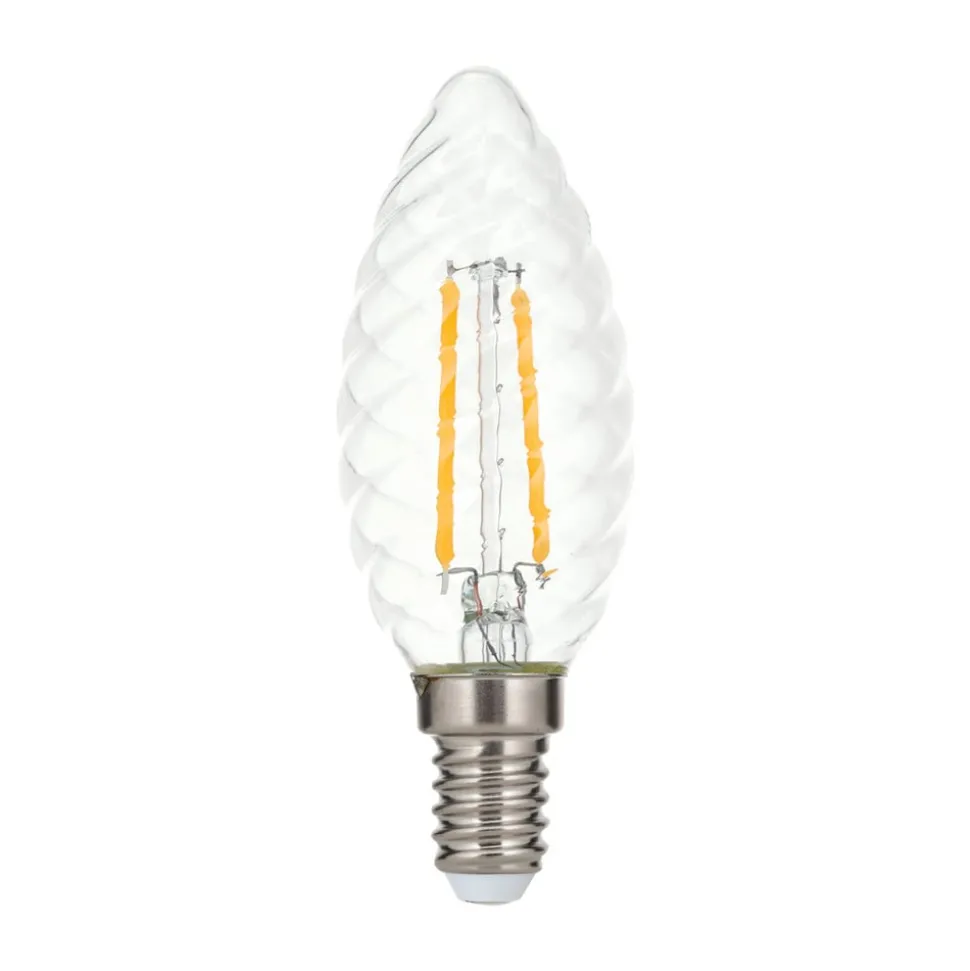 LED kaarslamp E14 3W 2.700 K filament gedraaid