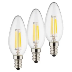 LED kaarslamp E14 4W 2.700K Filament Set van 3