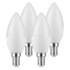 LED kaarslamp E14 5,5W 2.700K set 3+1 470lm mat
