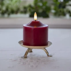 LED kaarsvlam, hoogte 9,5 cm rood echt was op batterijen