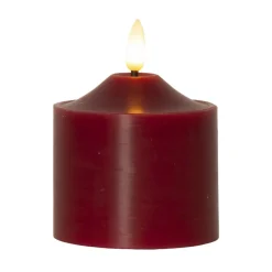 LED kaarsvlam, hoogte 9,5 cm rood echt was op batterijen