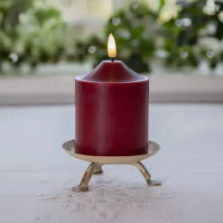 LED kaarsvlam, hoogte 12 cm, rode echte was op batterijen