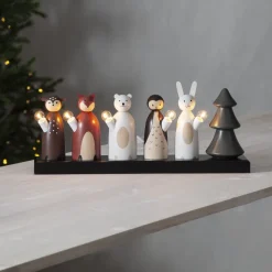 LED kandelaar Forest Friends, 5-lamps