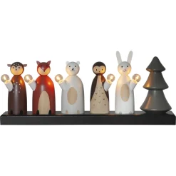 LED kandelaar Forest Friends, 5-lamps