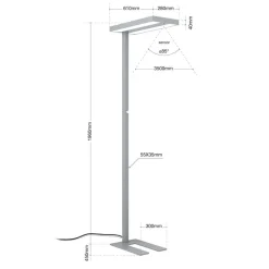 LED kantoor vloerlamp 12-1183, daglichtsensor